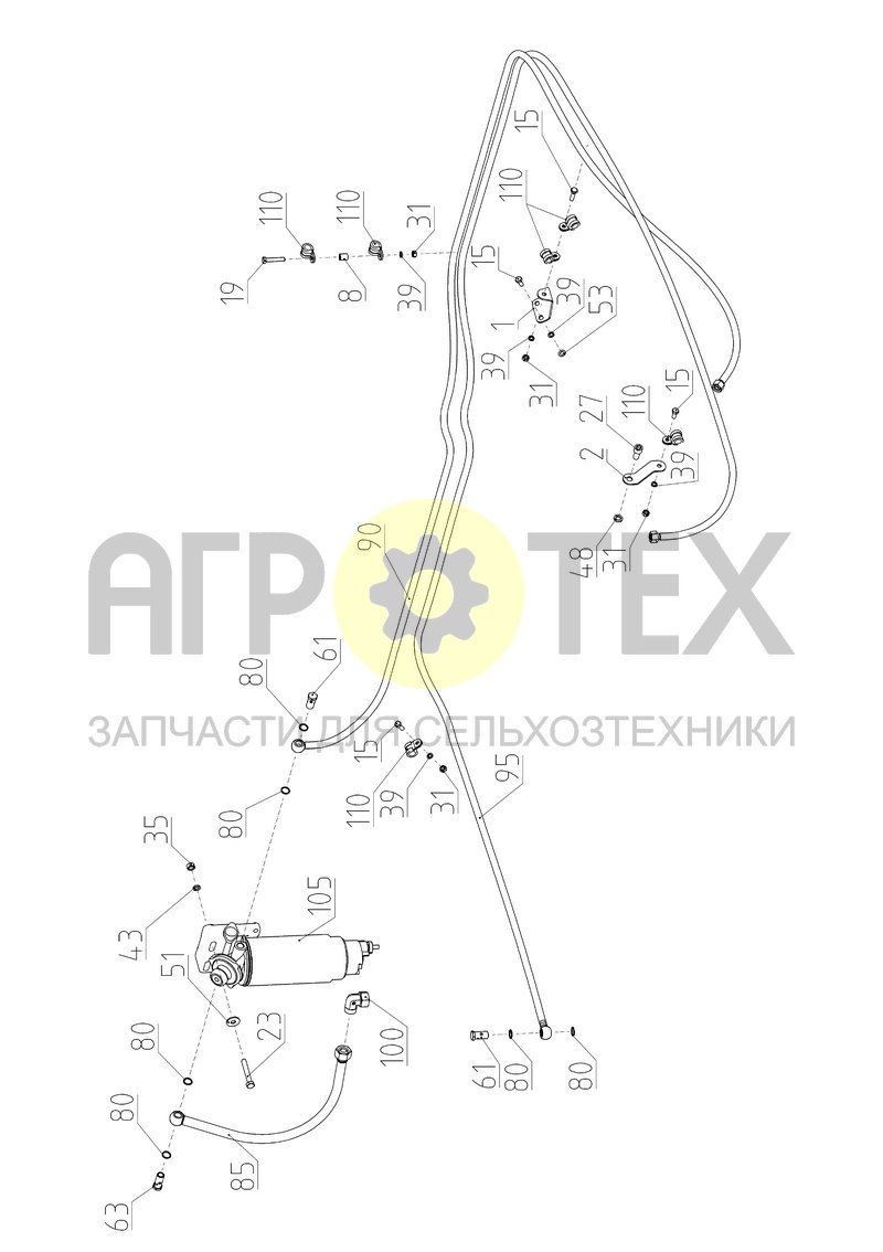 Чертеж Коммуникации топливные (181.63.28.000)